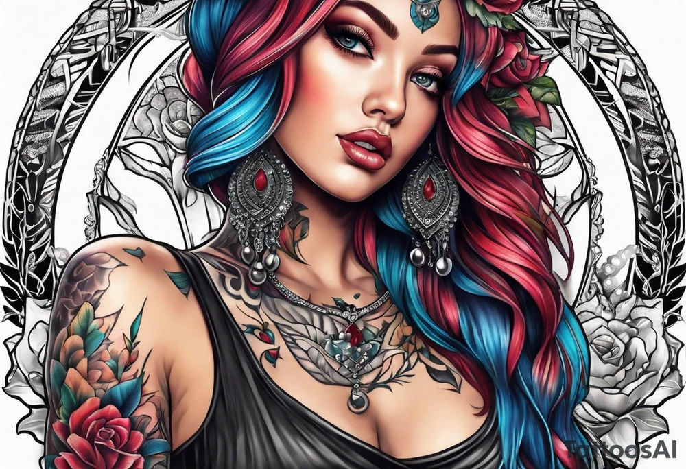 girl tattoo idea