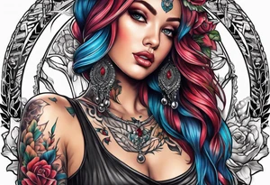 girl tattoo idea