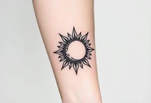 Sun and moon tattoo idea