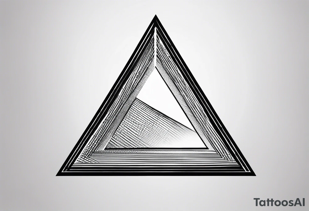 A triangle with nothing inside of it very simple, just a 10 lines tattoo idea