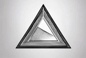 A triangle with nothing inside of it very simple, just a 10 lines tattoo idea