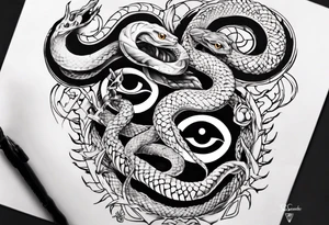 Snake of nine eyes tattoo idea