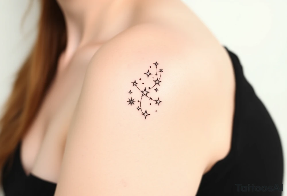 Cascade of stars tattoo idea
