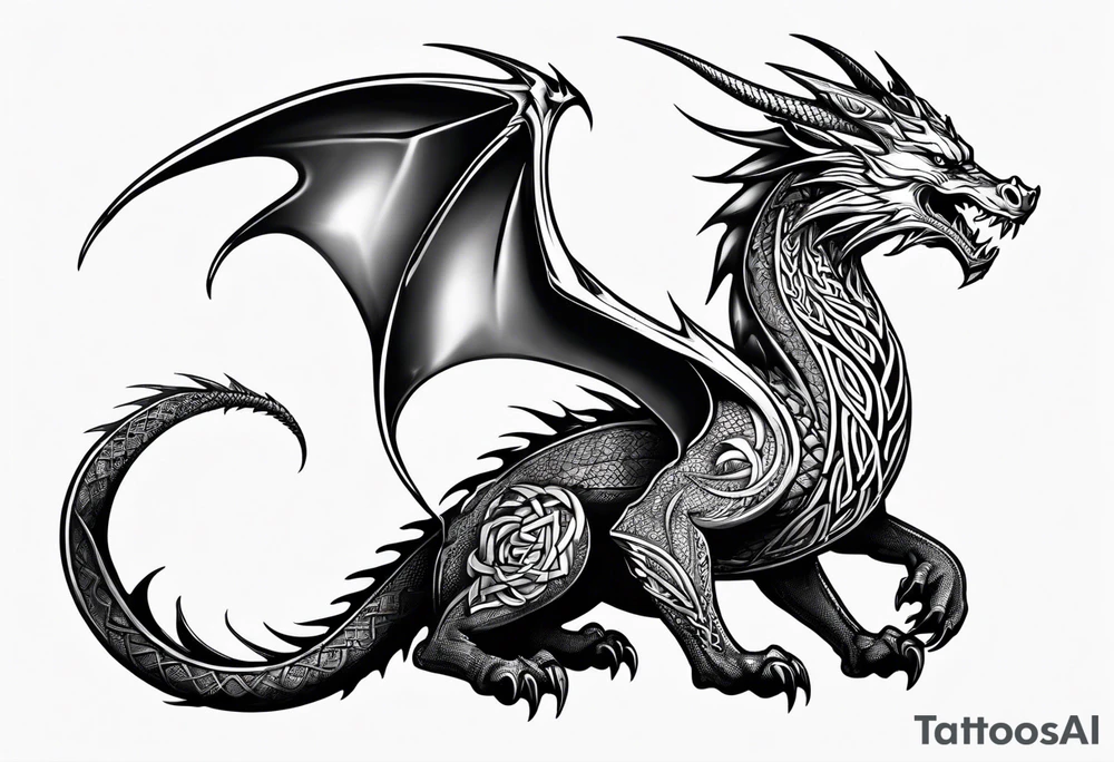 celtic dragon eating it's own tail tattoo idea