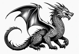 celtic dragon eating it's own tail tattoo idea