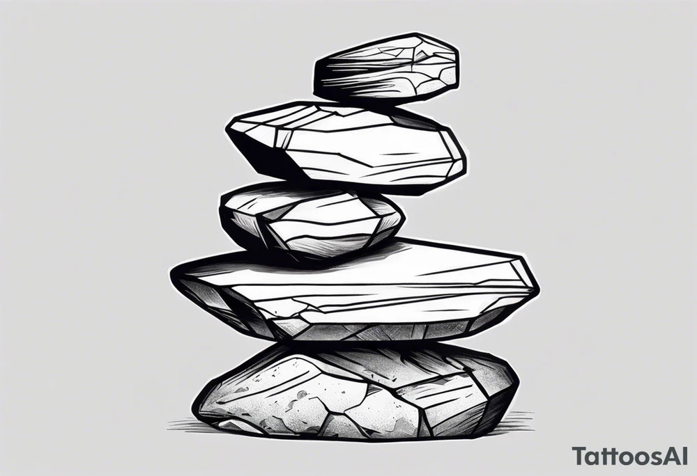 Rocks stacked on top of each other tattoo idea