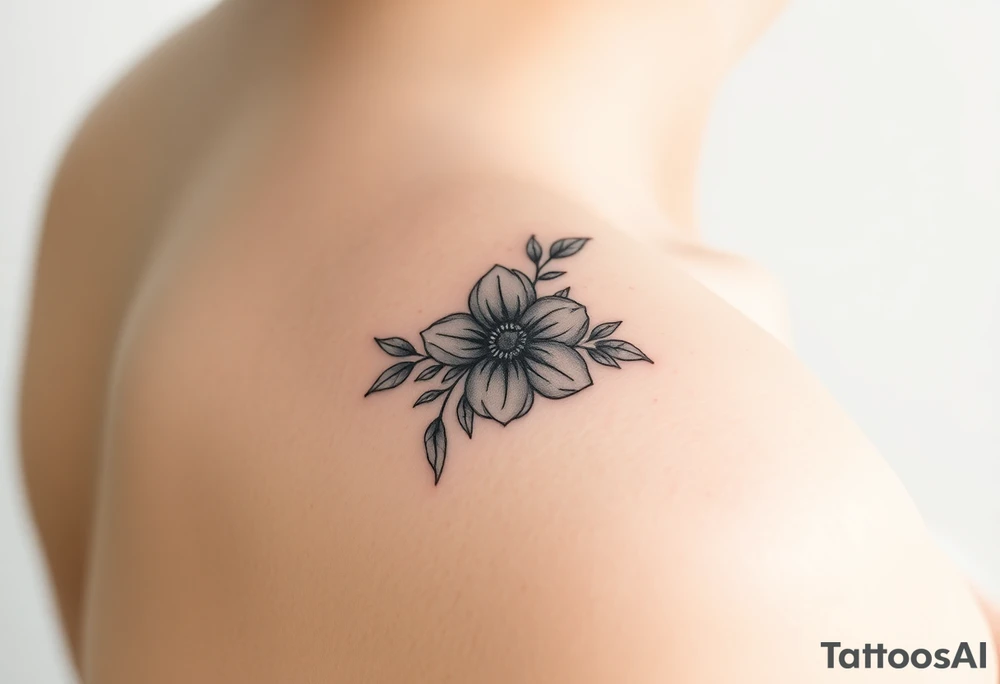 January December July birthday flower infinity flower tattoo idea