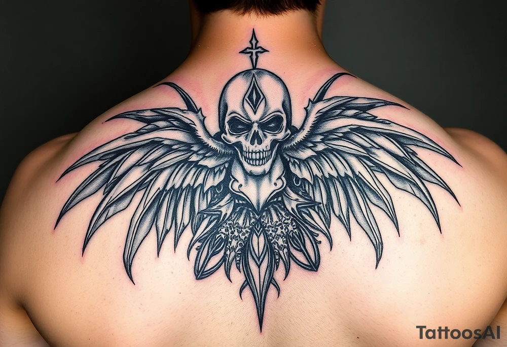 Atlanta theme with horror theme and god theme tattoo idea