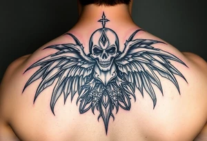 Atlanta theme with horror theme and god theme tattoo idea