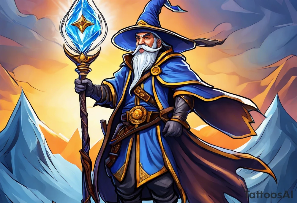 Runescape wizard with air staff tattoo idea