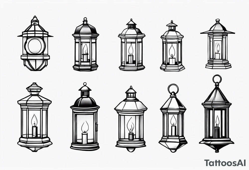 farol linhas bem finas e geométricas e desenho com moldura redonda. bem minimalista tattoo idea