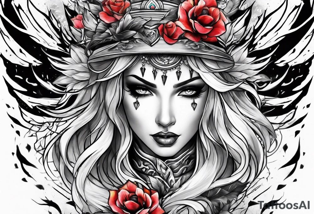 a lighting bolt storm tattoo idea