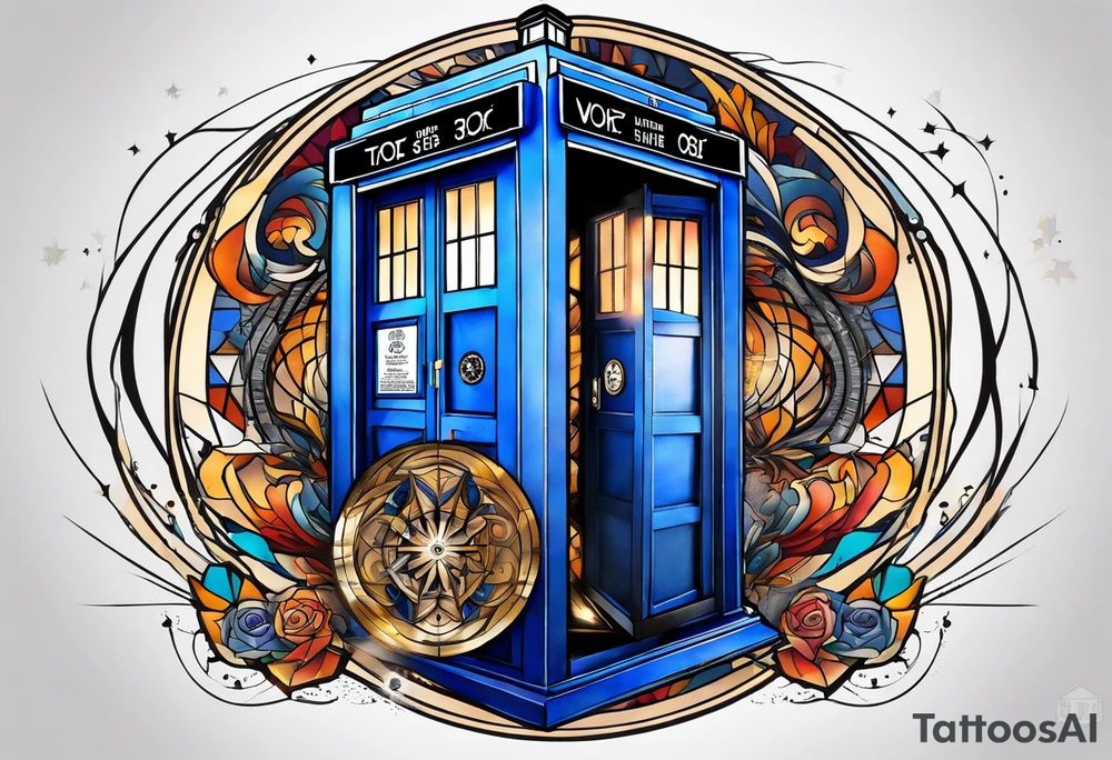 tardis in time vortex tattoo idea