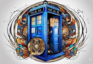 tardis in time vortex tattoo idea