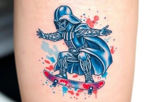 MEMORY TATTOO
blue and red Darth Vader skateboarding outdoor
"Darth Carter"
12/29/88-01/06/24 tattoo idea