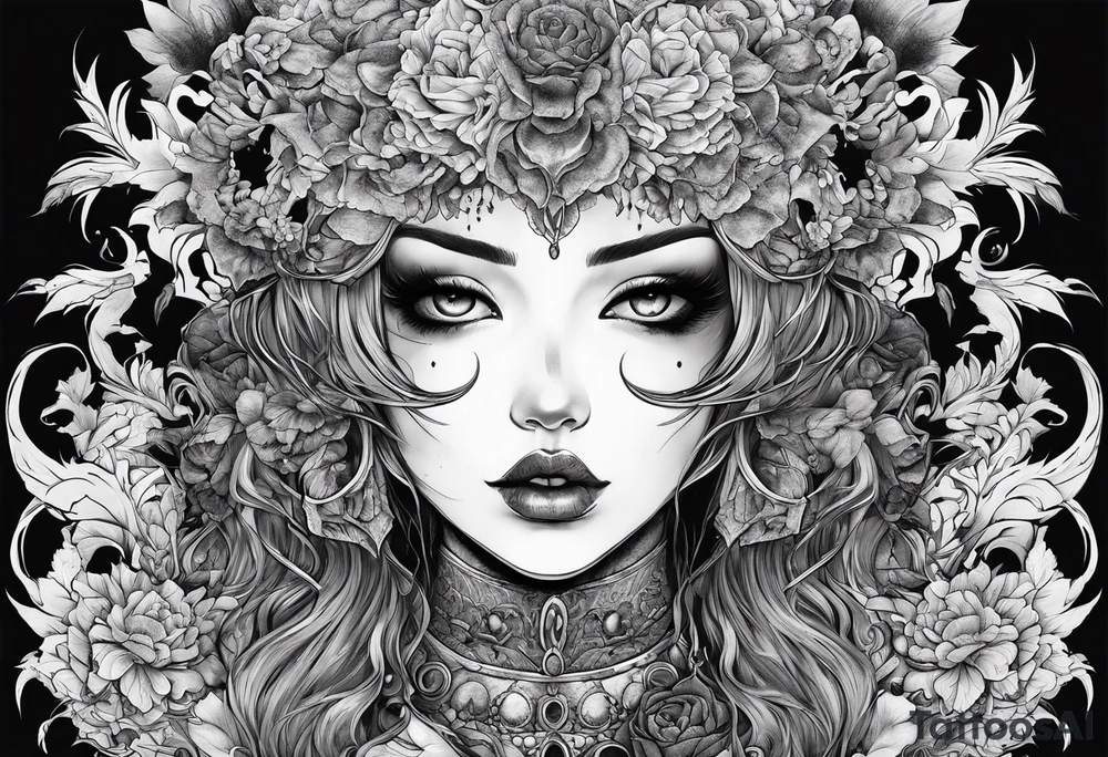 Horror manga, body horror tattoo idea