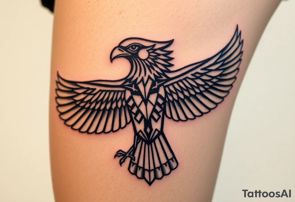 horus is egyptian mythology as a falcon and associated with taurus ruling by venus tattoo idea