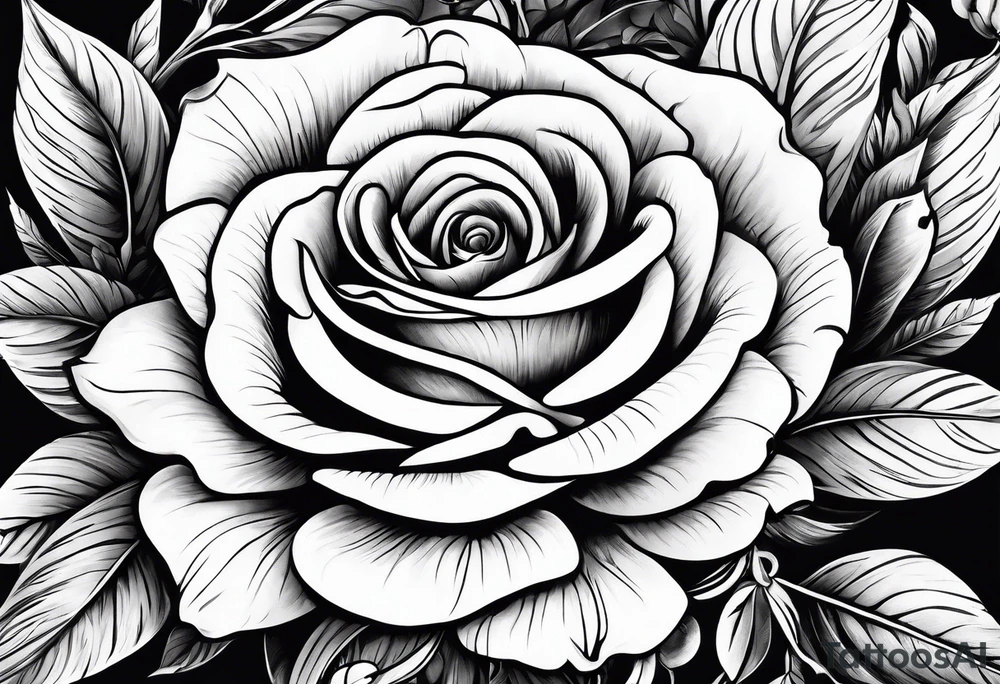 Weiße Taube mit Rose tattoo idea