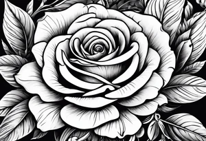 Weiße Taube mit Rose tattoo idea