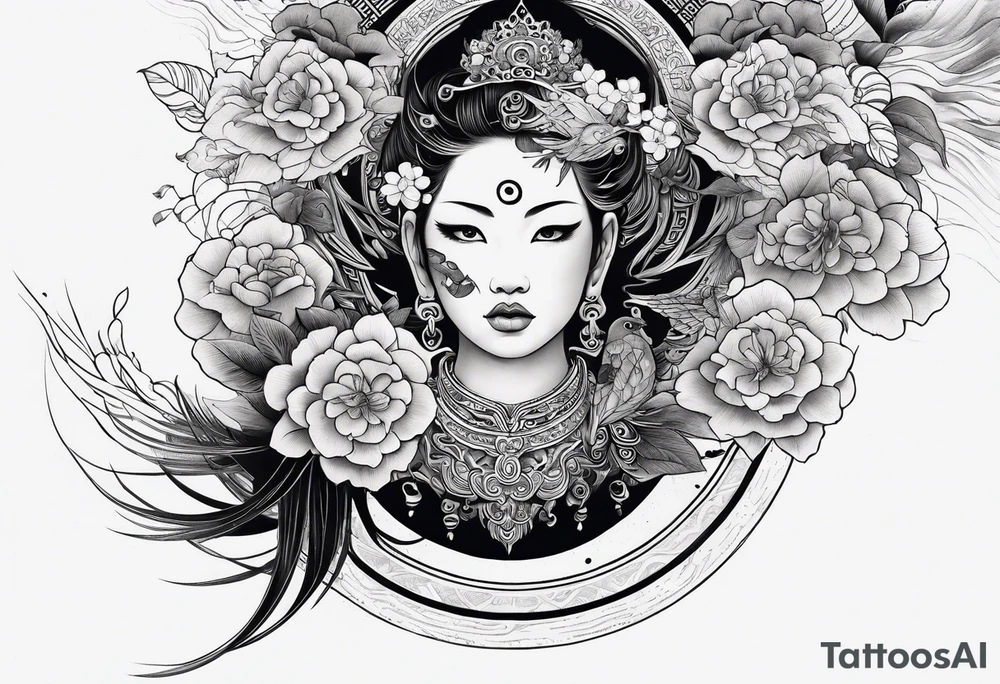 Reincarnation long forearm tattoo tattoo idea