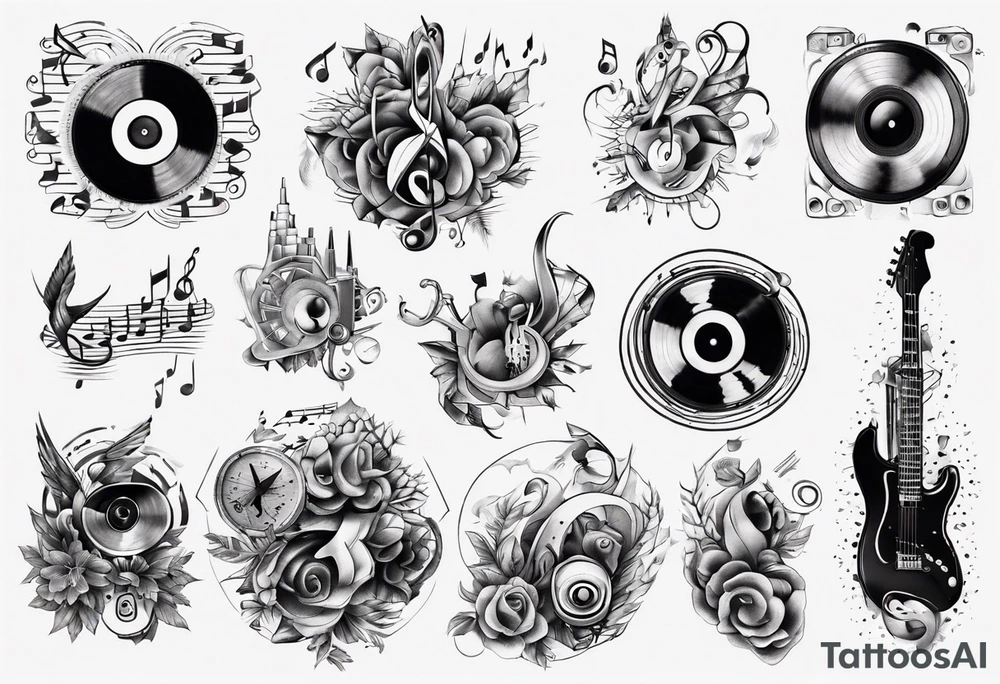music sound tattoo idea