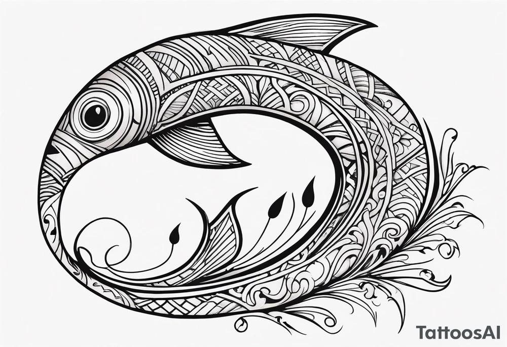Polynesian fish hook tattoo tattoo idea