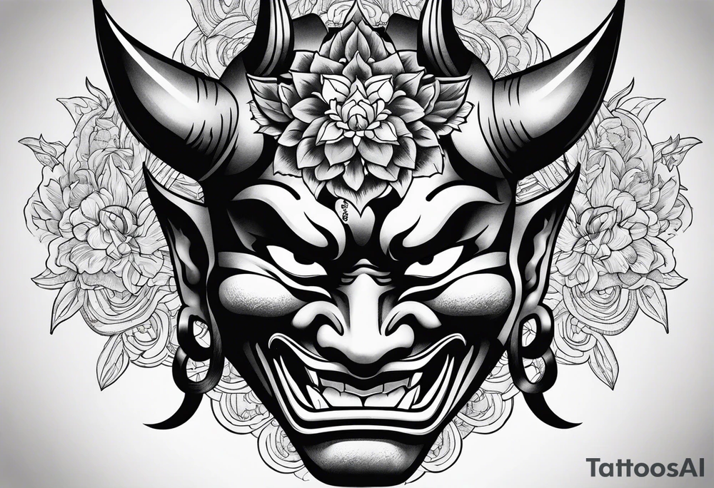 hannya mask tattoo idea