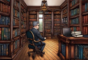 Sexy librarian tattoo idea