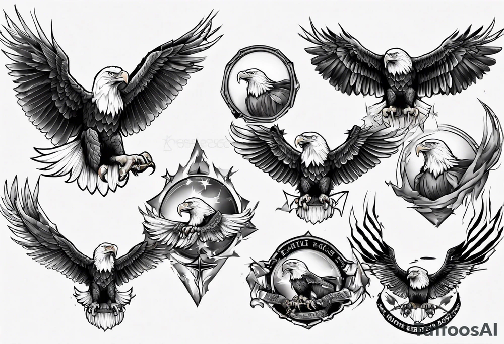 bald eagle tattoo idea