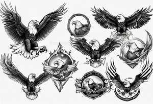 bald eagle tattoo idea
