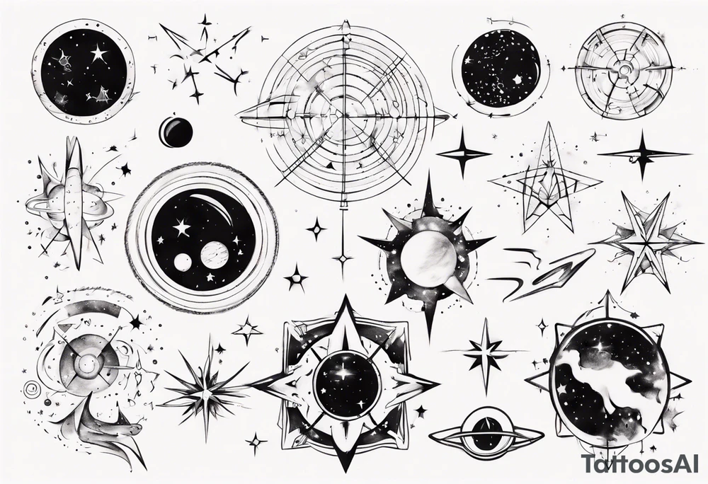 Space constellation tattoo idea