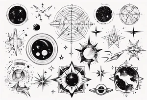 Space constellation tattoo idea