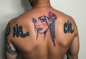 Lowrider art of a gangsta sadgirl tattoo idea