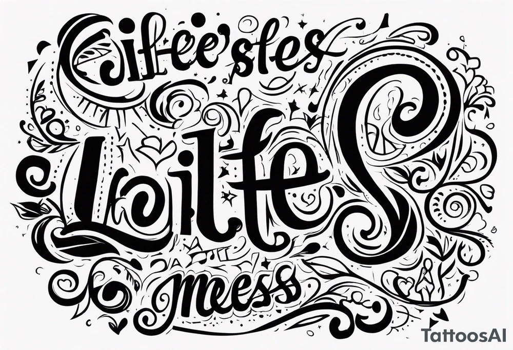 Life’s a mess tattoo idea