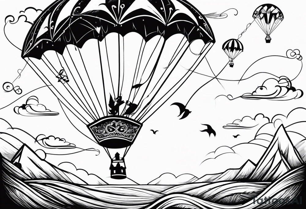 "Go Fly A Kite" spelled out in kite string tattoo idea