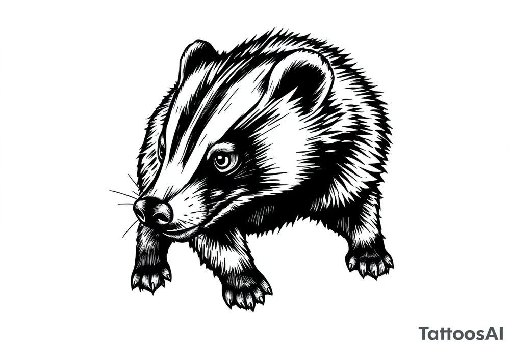 Honey badger tattoo idea