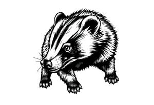 Honey badger tattoo idea