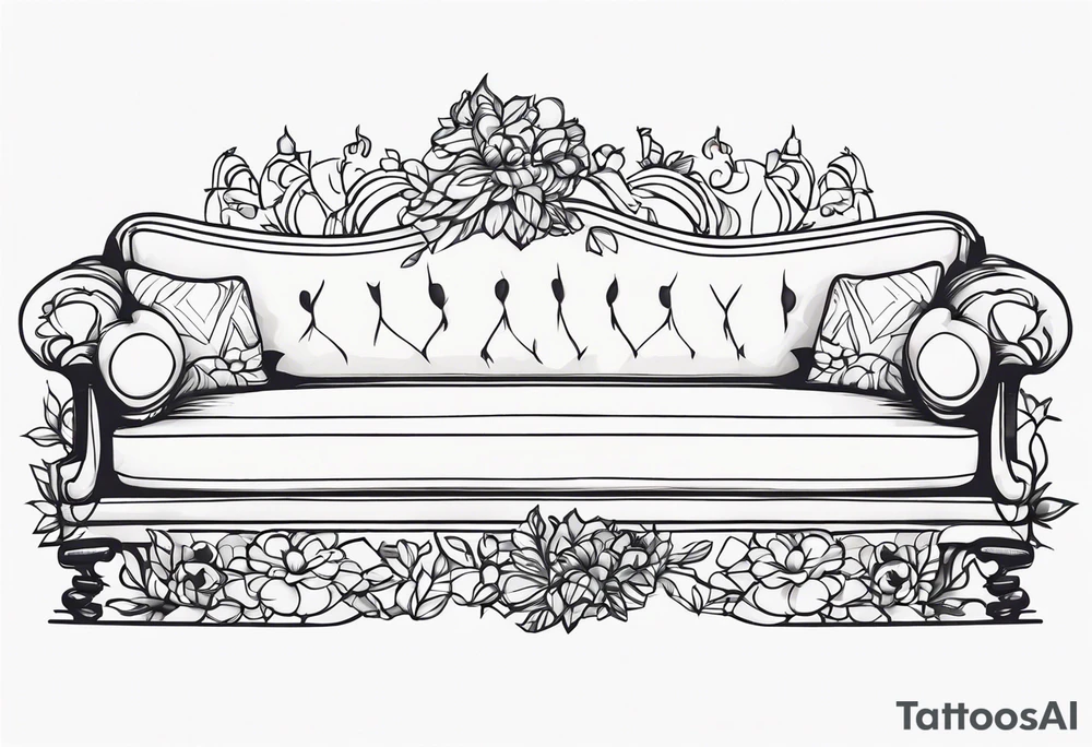 fancy white couch tattoo idea