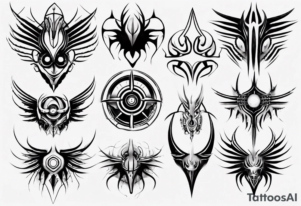 Symmetrical simple tattoo idea