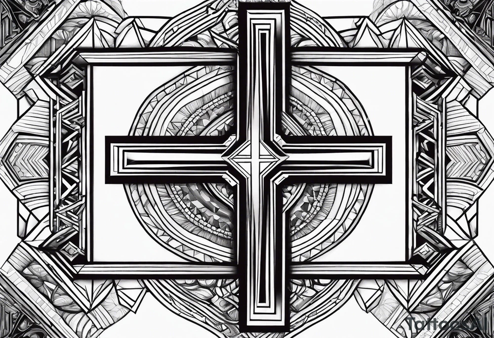 Cross masculinity tattoo idea