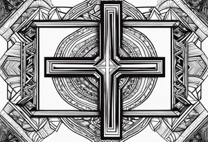 Cross masculinity tattoo idea