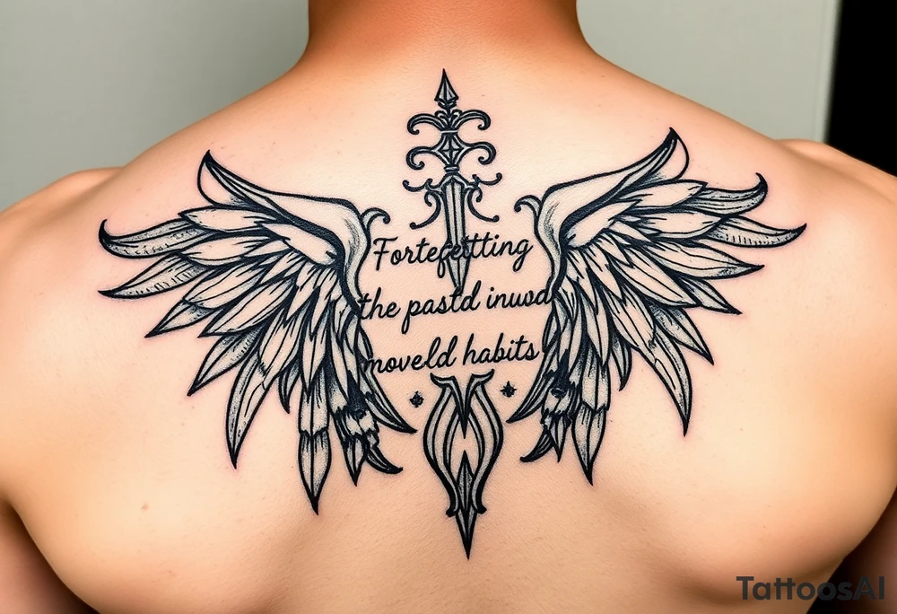 Forgetting the past and old habits, moving forward tattoo idea