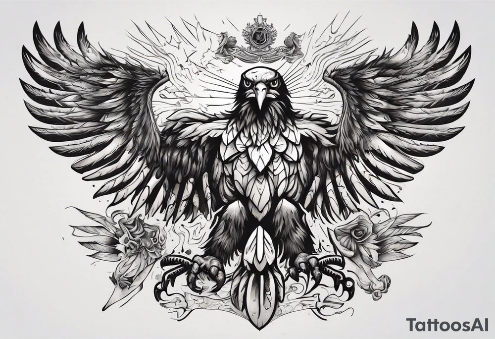 russian eagle tattoo idea