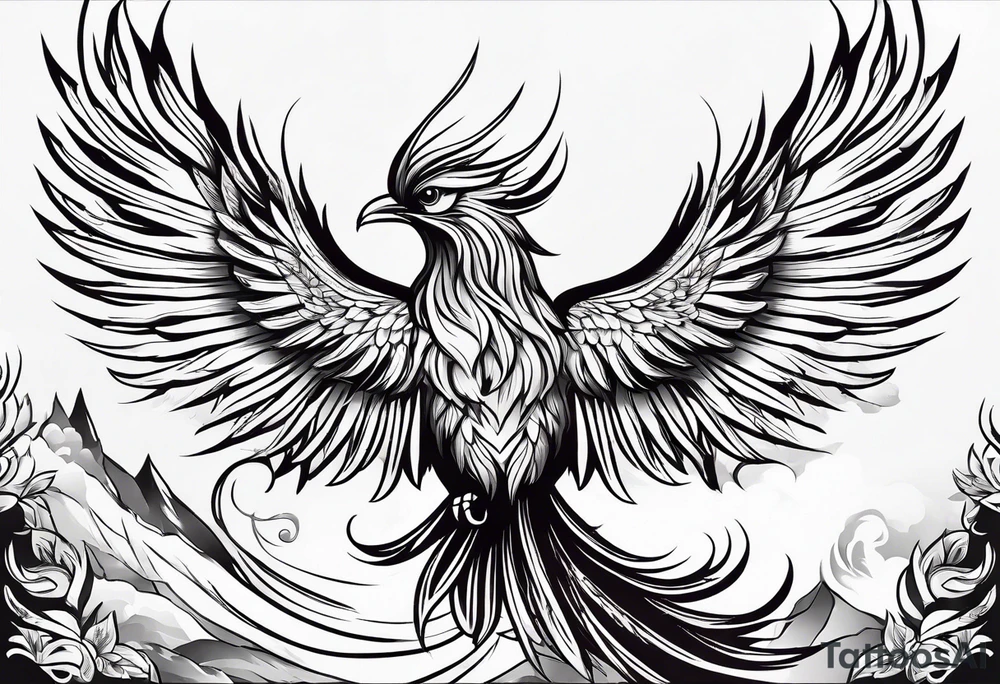 Phoenix bird for arm tattoo idea