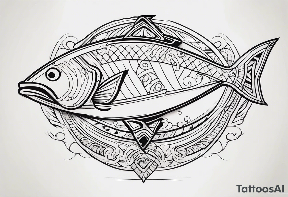 Polynesian fishing hook tattoo tattoo idea
