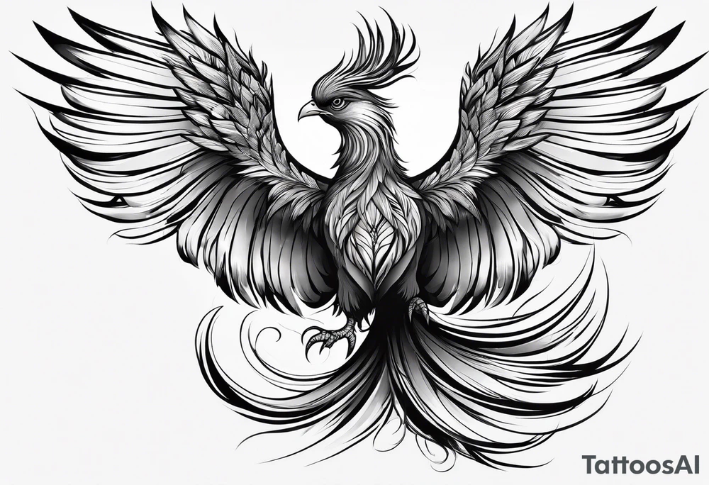 phoenix with extra long tail feathers
long neck tattoo idea