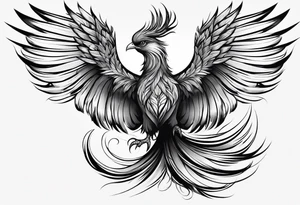 phoenix with extra long tail feathers
long neck tattoo idea