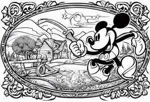 Jesus Christ
Is jackhammering Mickey Mouse in the doo-doo hole
With a lawn dart as Garth Brooks gives birth to something
Resembling a cheddar cheese log with almonds on Santa Claus's tummy-tum tattoo idea