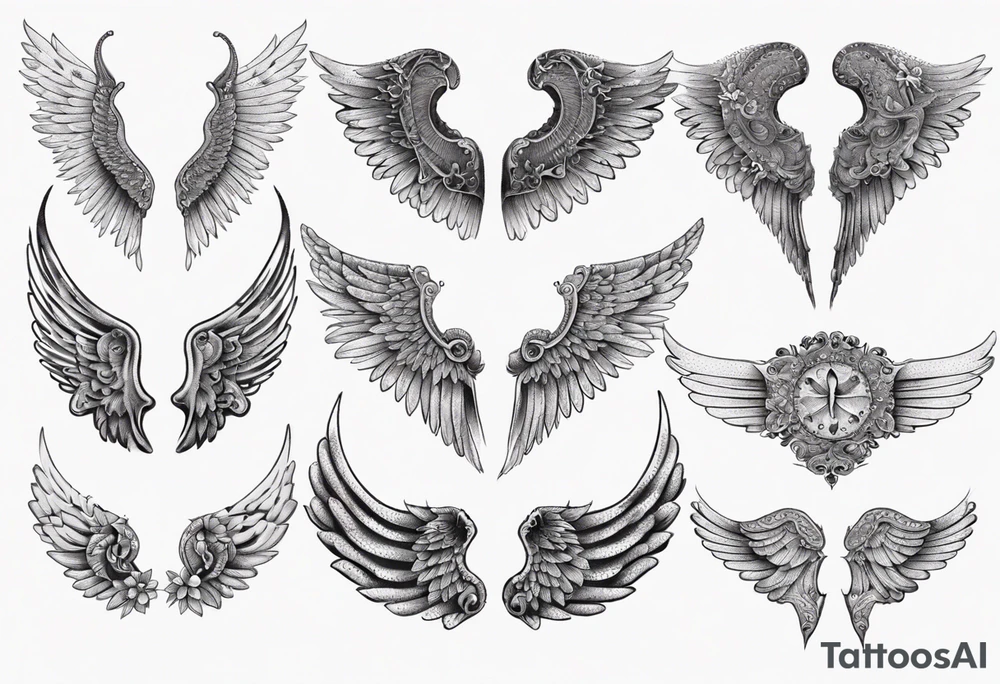 angel wings tattoo idea