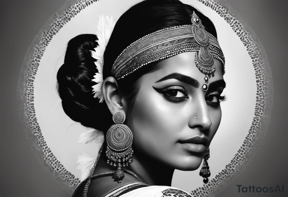 indian woman tattoo idea